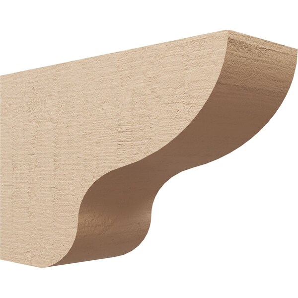 Ekena Millwork 6"W x 18"D x 12"H Classic Greensboro Rough Cedar Woodgrain TimberThane Corbel, Primed Tan CORUR06X18X12GRNRCPR - main